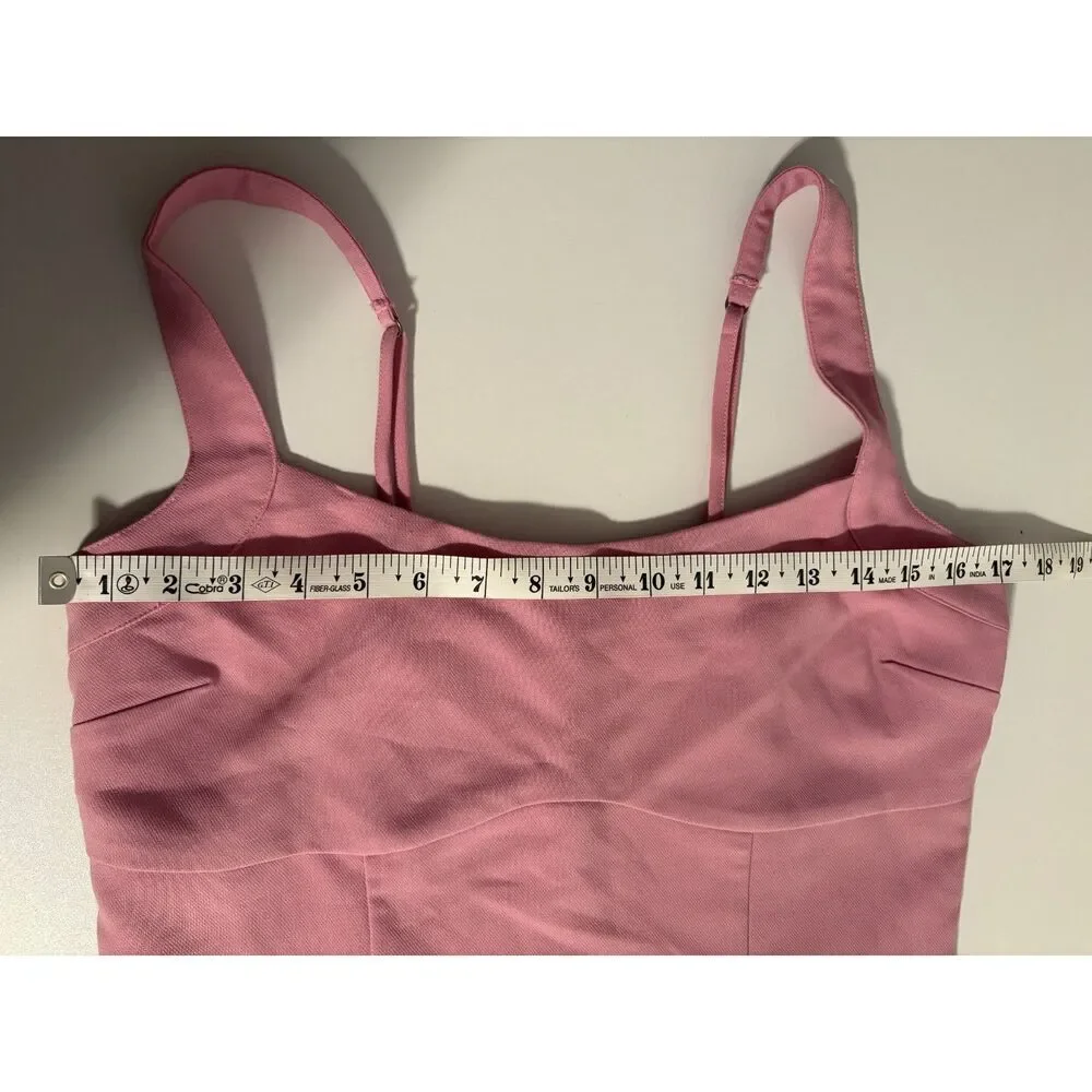 NWTs Abercrombie & Fitch Pink Structured Crop Top | Square Neck